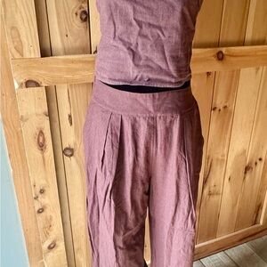 Abercrombie & Fitch Wide Leg Brown Jumpsuit